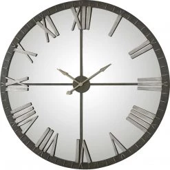 UTTERMOST AMOS 60" MIRRORED WALL CLOCK