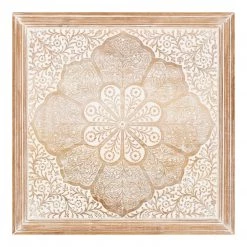 SURYA ANAYA RUSTIC WHITE WOODEN WALL ART