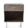 FOUR HANDS ANDEL SHAGREEN BEDSIDE TABLE: CHROME Bedroom