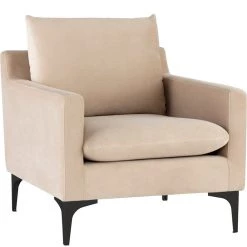 NUEVO Living Room ANDERS VELVET VELOUR ARM CHAIR