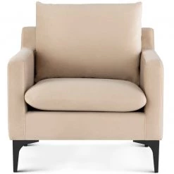 NUEVO Living Room ANDERS VELVET VELOUR ARM CHAIR