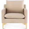NUEVO Living Room ANDERS VELVET VELOUR ARM CHAIR