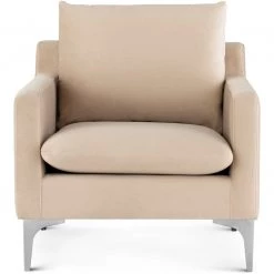 NUEVO Living Room ANDERS VELVET VELOUR ARM CHAIR