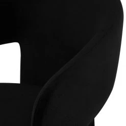 NUEVO ANISE BLACK VELVET VELOUR ACCENT CHAIR