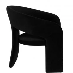 NUEVO ANISE BLACK VELVET VELOUR ACCENT CHAIR