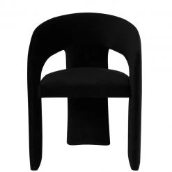 NUEVO Furniture ANISE BLACK VELVET VELOUR DINING CHAIR 6 NUEVO Furniture ANISE BLACK VELVET VELOUR DINING CHAIR