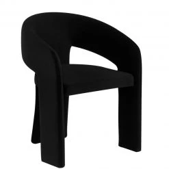 NUEVO Furniture ANISE BLACK VELVET VELOUR DINING CHAIR