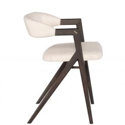 NUEVO ANITA BEIGE LINEN DINING CHAIR