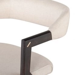 NUEVO ANITA BEIGE LINEN DINING CHAIR