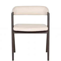 NUEVO ANITA BEIGE LINEN DINING CHAIR