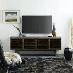 HOOKER ANNEX CERUSED GREY OAK MEDIA CONSOLE