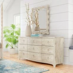 HOOKER ANTIQUA WHITEWASHED OAK DRESSER