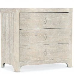 HOOKER ANTIQUA NIGHTSTAND: WHITEWASHED OAK