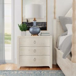 HOOKER ANTIQUA NIGHTSTAND: WHITEWASHED OAK