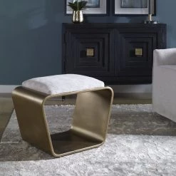 UTTERMOST ANTIQUE GOLD HOOP SMALL BENCH