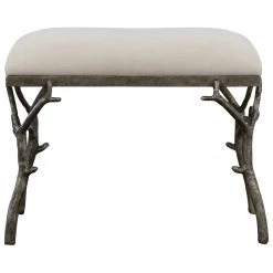 UTTERMOST Furniture ANTIQUE SILVER BRANCH ACCENT BENCH