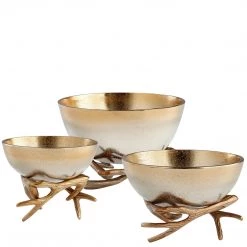 CYAN Pillows + Decor ANTLER ANCHORED BOWL