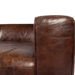 MOES ANTWERP CIGAR BROWN LEATHER SOFA Living Room 8 MOES ANTWERP CIGAR BROWN LEATHER SOFA Living Room