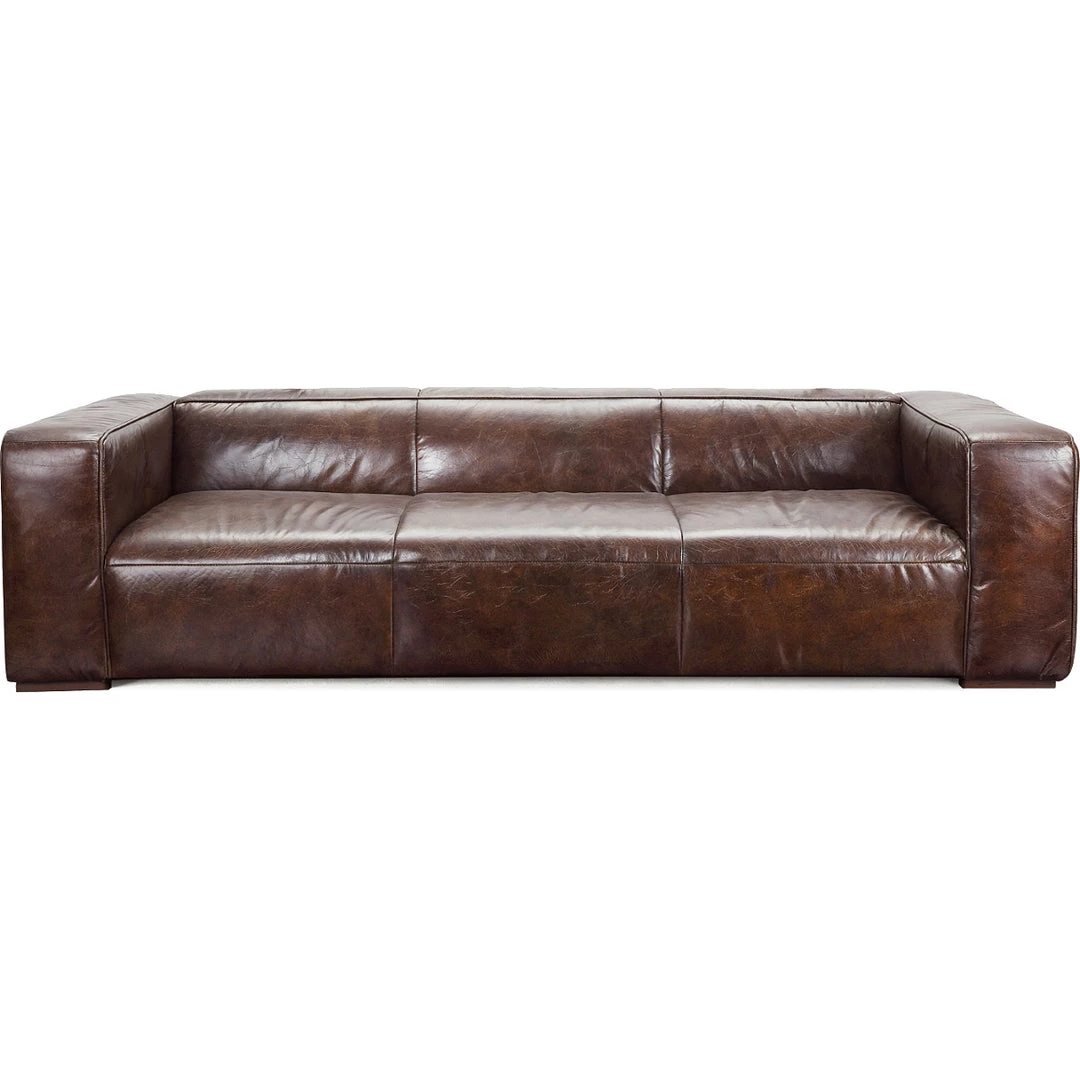 MOES ANTWERP CIGAR BROWN LEATHER SOFA Living Room 1 MOES ANTWERP CIGAR BROWN LEATHER SOFA Living Room