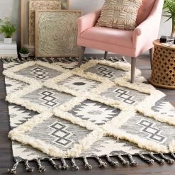 SURYA NURI HAND-WOVEN WOOL RUG