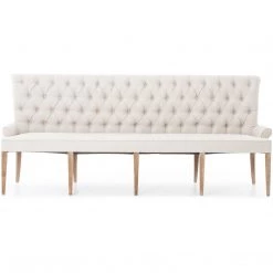 FOUR HANDS ARIS 95" BANQUETTE LIGHT SAND Kitchen + Dining