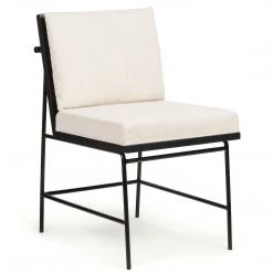 FOUR HANDS ARIZONA NOIR DINING CHAIR: SAVILLE FLAX