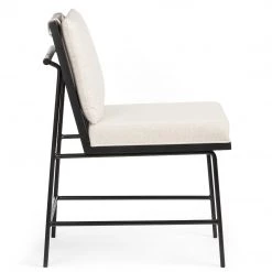 FOUR HANDS ARIZONA NOIR DINING CHAIR: SAVILLE FLAX