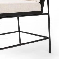 FOUR HANDS ARIZONA NOIR DINING CHAIR: SAVILLE FLAX