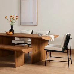 FOUR HANDS ARIZONA NOIR DINING CHAIR: SAVILLE FLAX