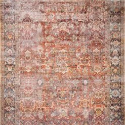 LOLOI ARJUN VINTAGE PRINT FLAT RUG: SPICE