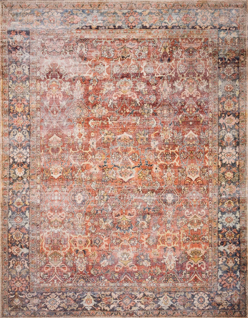 LOLOI ARJUN VINTAGE PRINT FLAT RUG: SPICE 1 LOLOI ARJUN VINTAGE PRINT FLAT RUG: SPICE