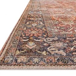 LOLOI ARJUN VINTAGE PRINT FLAT RUG: SPICE 19 LOLOI ARJUN VINTAGE PRINT FLAT RUG: SPICE