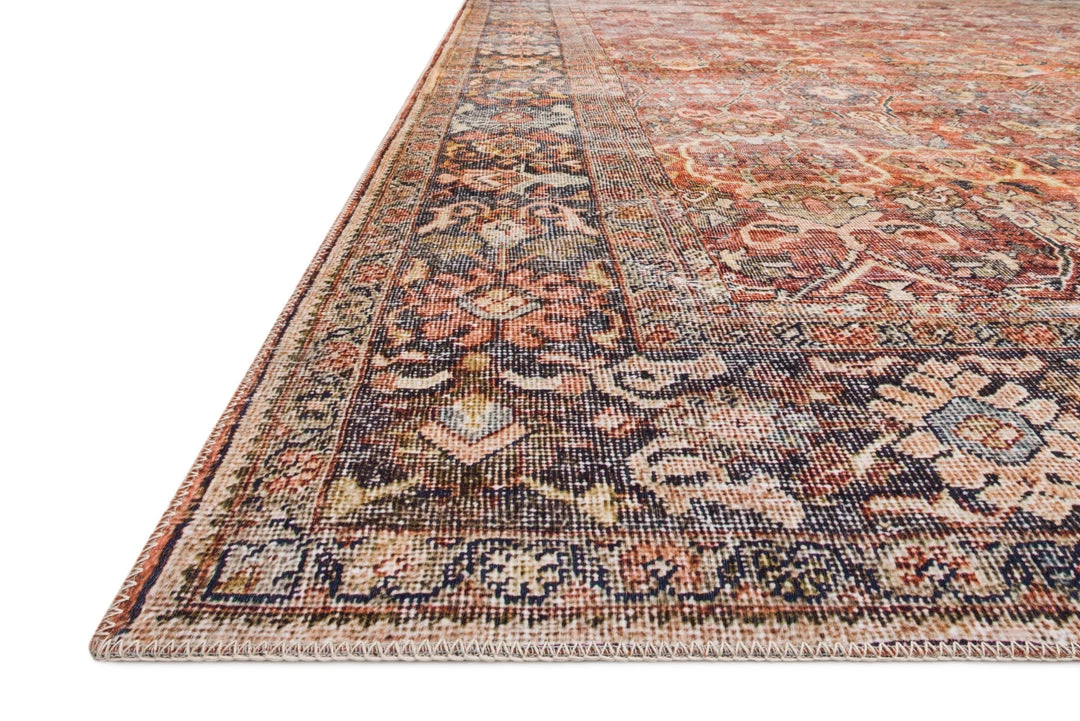 LOLOI ARJUN VINTAGE PRINT FLAT RUG: SPICE 9 LOLOI ARJUN VINTAGE PRINT FLAT RUG: SPICE