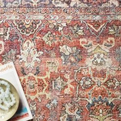 LOLOI ARJUN VINTAGE PRINT FLAT RUG: SPICE