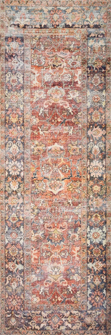 LOLOI ARJUN VINTAGE PRINT FLAT RUG: SPICE 10 LOLOI ARJUN VINTAGE PRINT FLAT RUG: SPICE