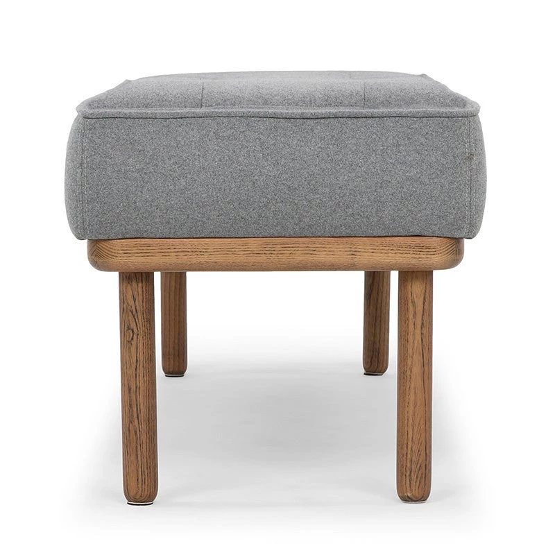 NUEVO Living Room ARLO UPHOLSTERED BENCH: LIGHT GREY 2 NUEVO Living Room ARLO UPHOLSTERED BENCH: LIGHT GREY