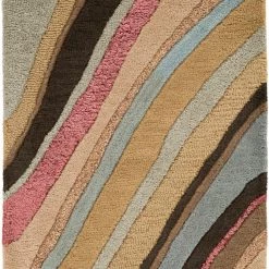 SURYA CARVED LINES WOOL RUG: DESERT MULTI 11 SURYA CARVED LINES WOOL RUG: DESERT MULTI