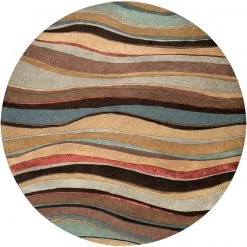 SURYA CARVED LINES WOOL RUG: DESERT MULTI 10 SURYA CARVED LINES WOOL RUG: DESERT MULTI