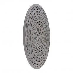 SURYA ASHA CARVED WOOD WALL MEDALLION