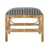UTTERMOST ASHORE RATTAN WRAPPED SMALL BENCH: NAVY STRIPE Furniture