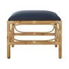 UTTERMOST Furniture ASHORE RATTAN WRAPPED SMALL BENCH: NAVY