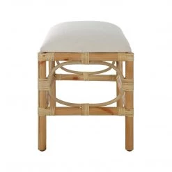 UTTERMOST Furniture ASHORE RATTAN WRAPPED SMALL BENCH: WHITE 8 UTTERMOST Furniture ASHORE RATTAN WRAPPED SMALL BENCH: WHITE