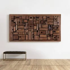 PHILLIPS COLLECTION Wall Sculptures + Decor ASKEN RECLAIMED WOOD WALL ART LG