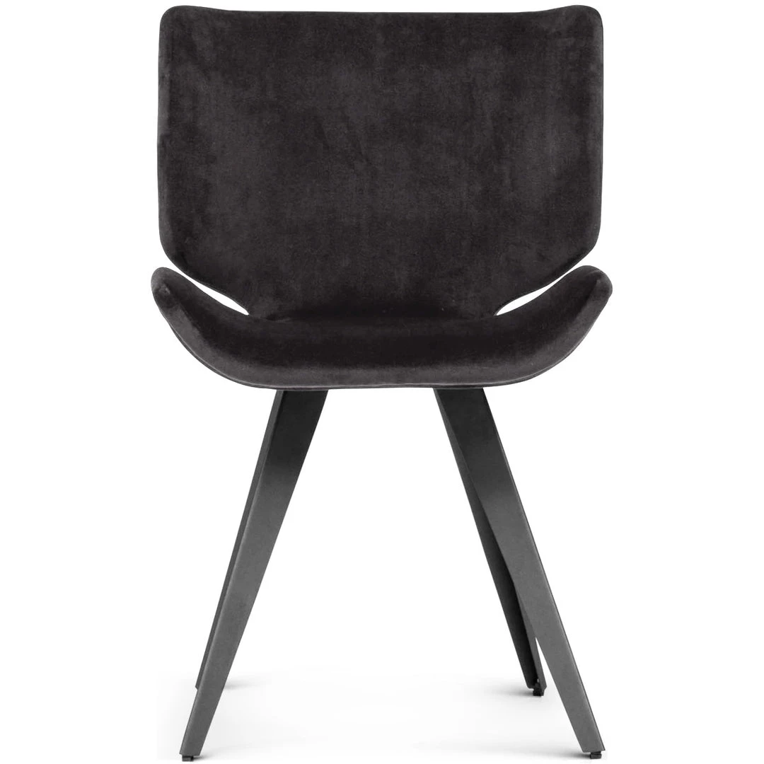 NUEVO ASTRID VELOUR VELVET DINING CHAIR 2 NUEVO ASTRID VELOUR VELVET DINING CHAIR
