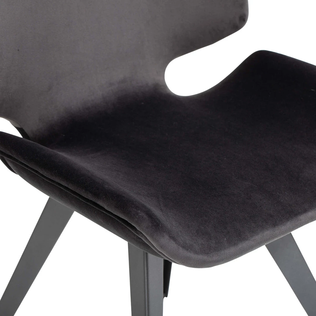 NUEVO ASTRID VELOUR VELVET DINING CHAIR 4 NUEVO ASTRID VELOUR VELVET DINING CHAIR
