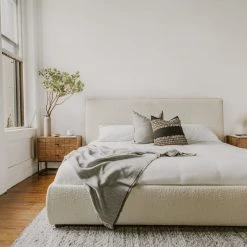 MOES Furniture ATELIER NATURAL CARVED WOOD NIGHTSTAND