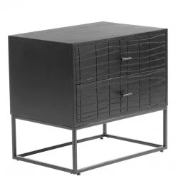 MOES ATELIER NOIR CARVED WOOD NIGHTSTAND Furniture