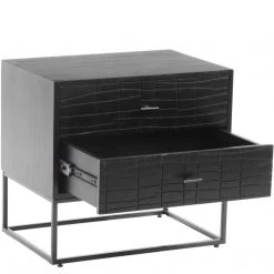 MOES ATELIER NOIR CARVED WOOD NIGHTSTAND Furniture