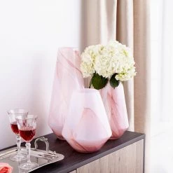 CYAN ATRIA PINK GLASS VASE