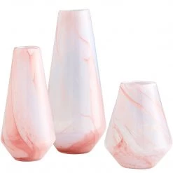 CYAN ATRIA PINK GLASS VASE